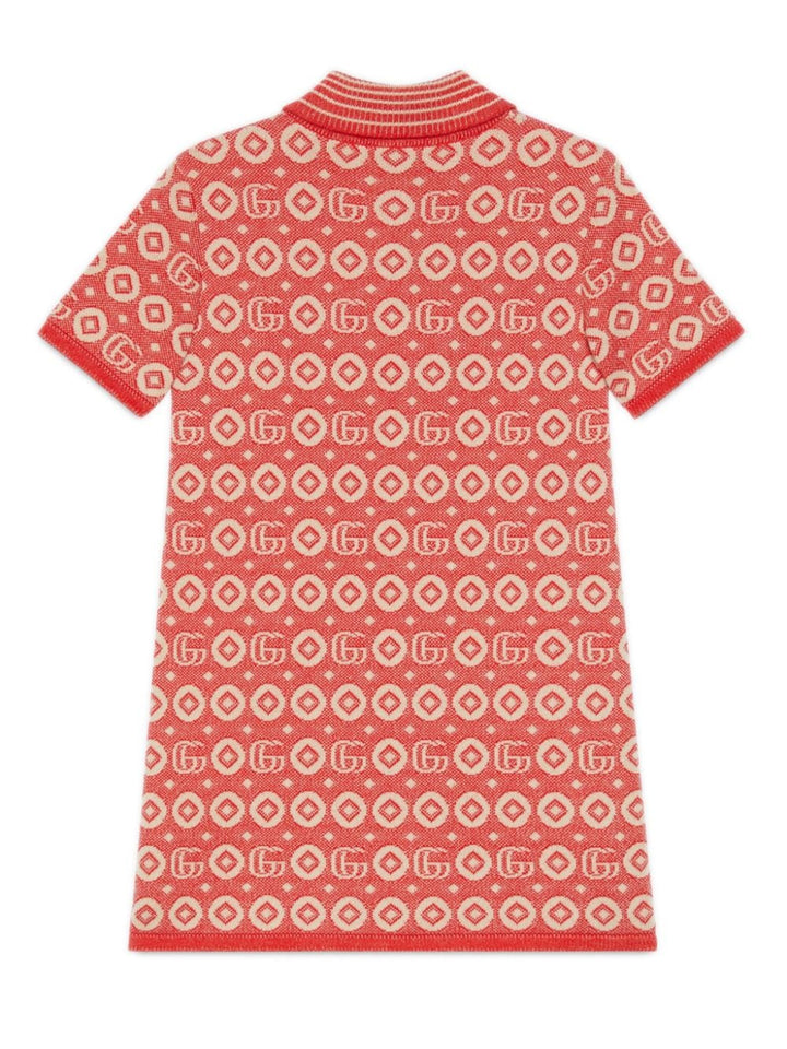 Red dress for girls with logo