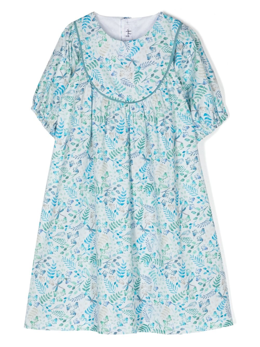 Abito azzurro per bambina con stampa P24VM717C4K20 431 Il Gufo 