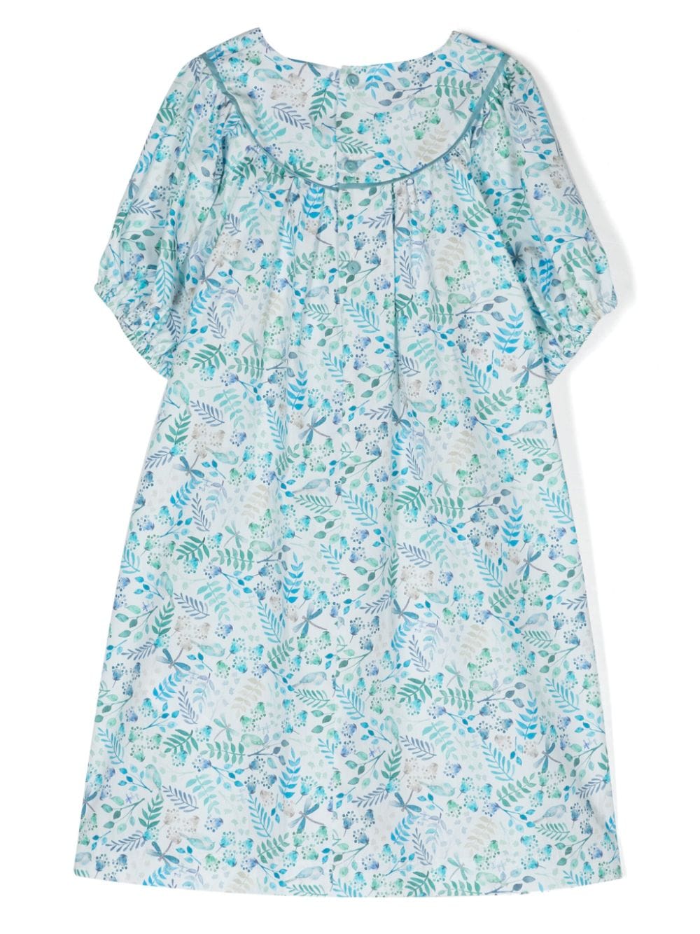 Abito azzurro per bambina con stampa P24VM717C4K20 431 Il Gufo 