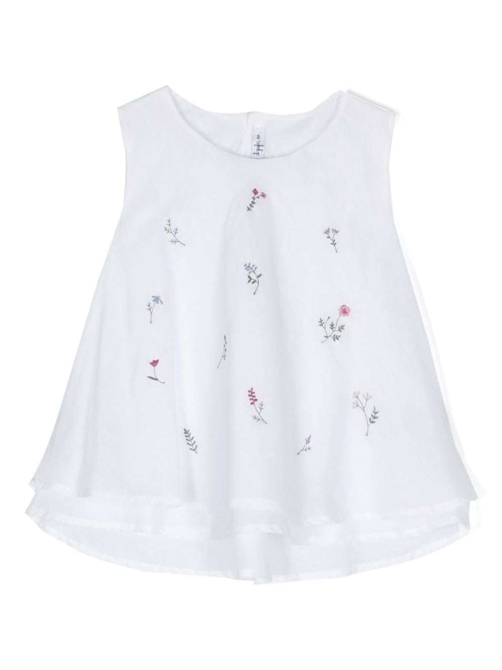 Camicia bianca per bambina con fiori