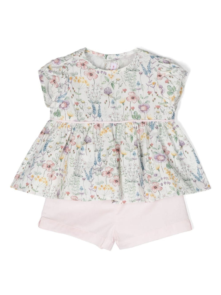 Multicolored outfit for baby girls