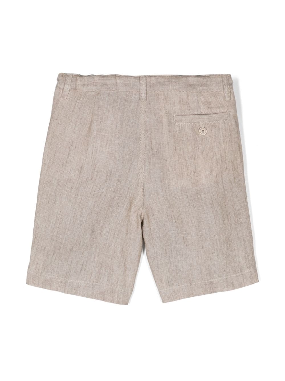 Beige linen Bermuda shorts for boys