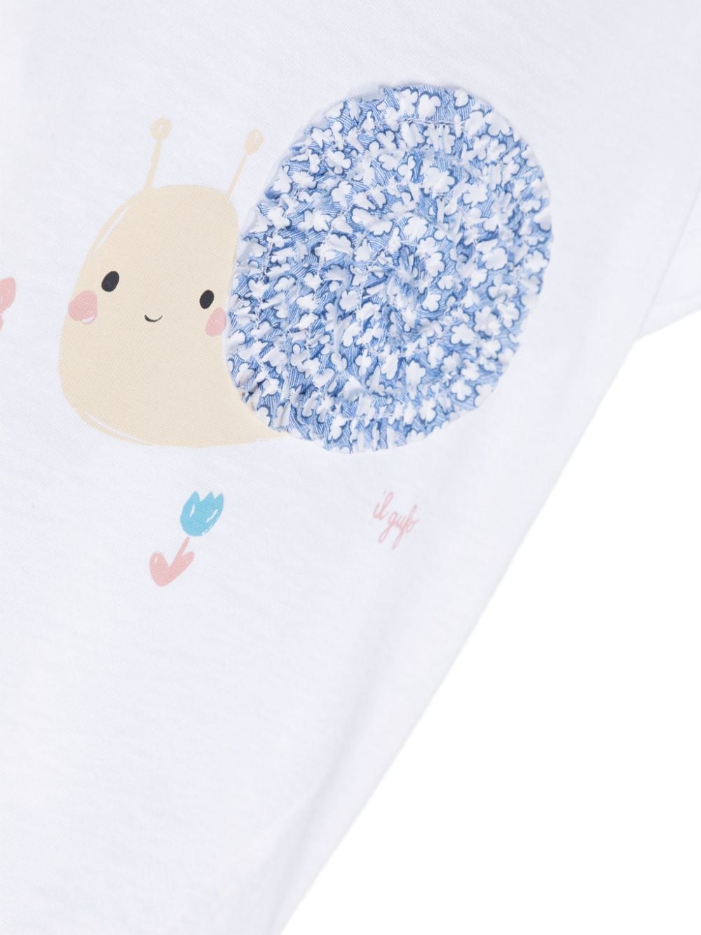 T-shirt bianca per neonata con stampa grafica