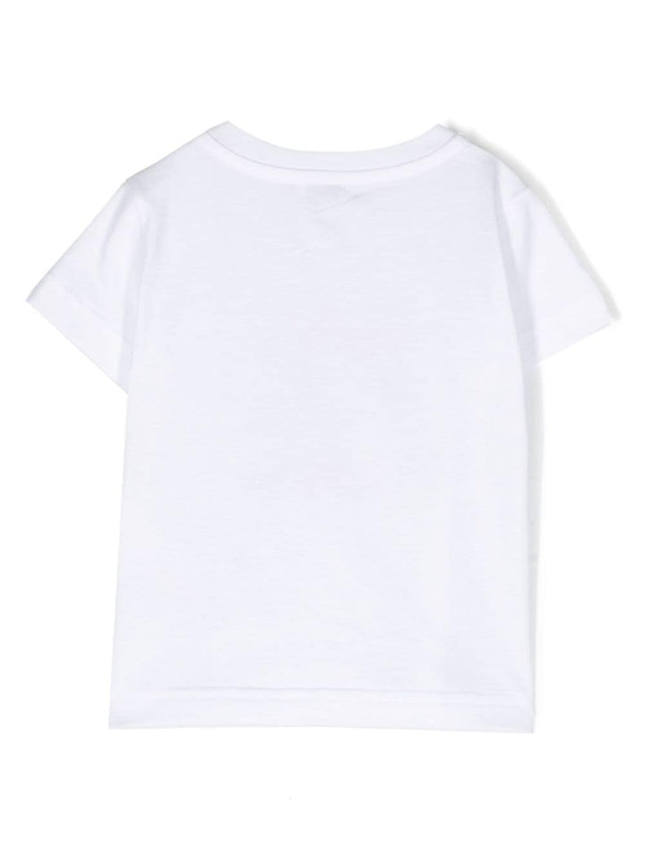 White t-shirt for newborns with print