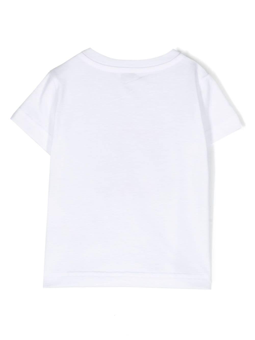 White t-shirt for newborns with print