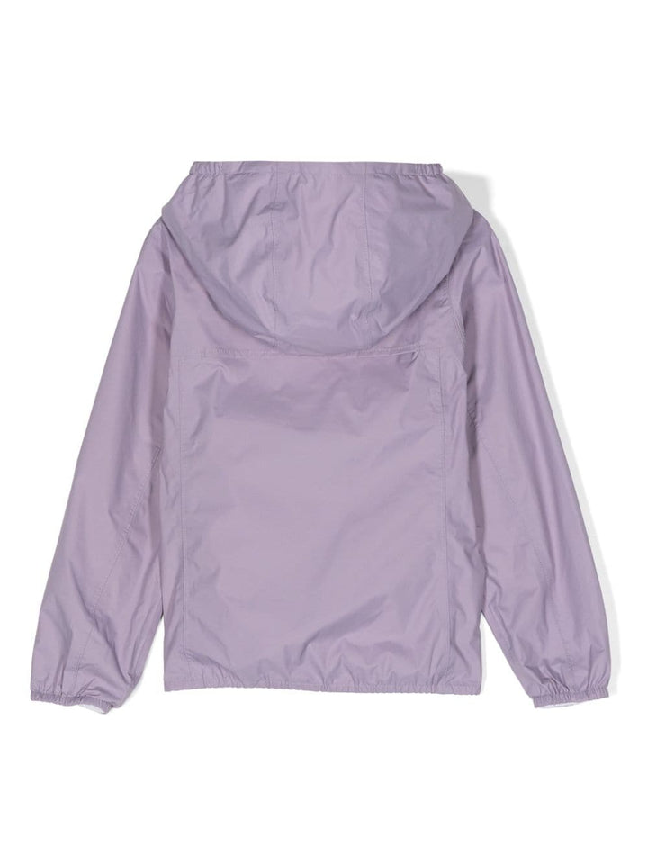 Giubbotto viola e bianco per bambina con logo K61313W AP5 K-Way Kids 