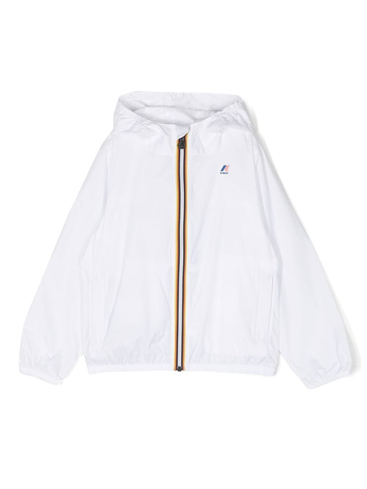 Giubbotto bianco per bambini con logo K81253W 001 K-Way Kids 