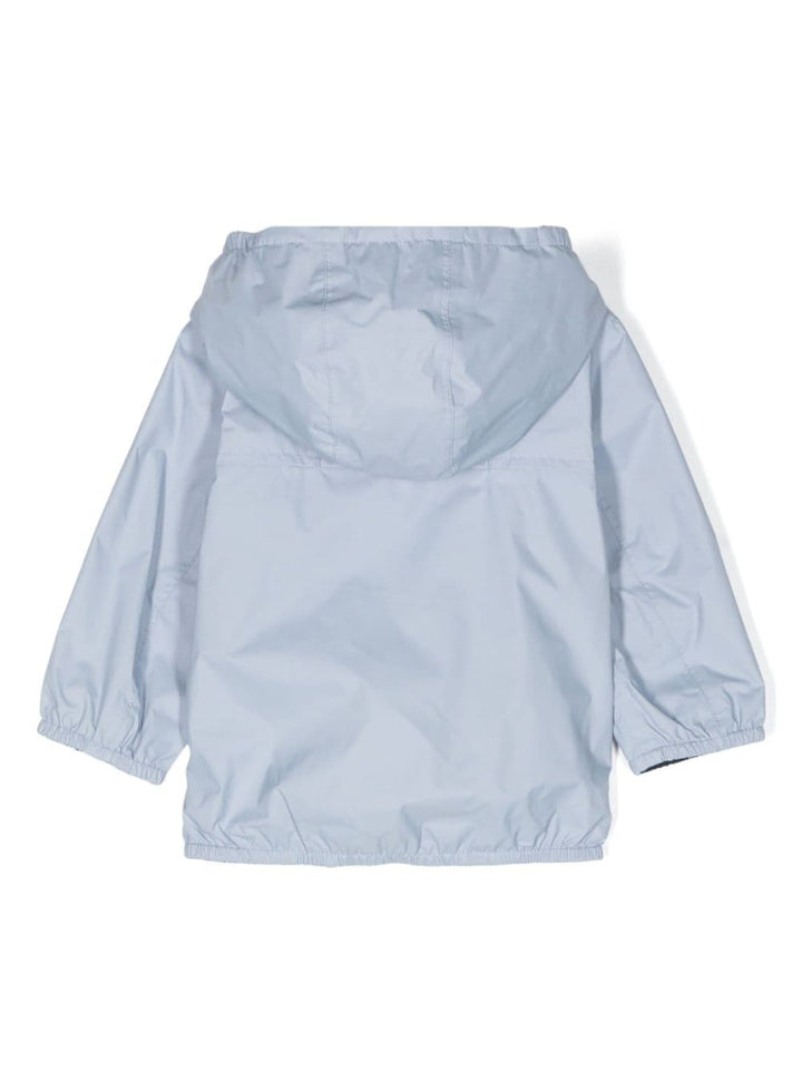 Light blue and blue baby jacket with logo