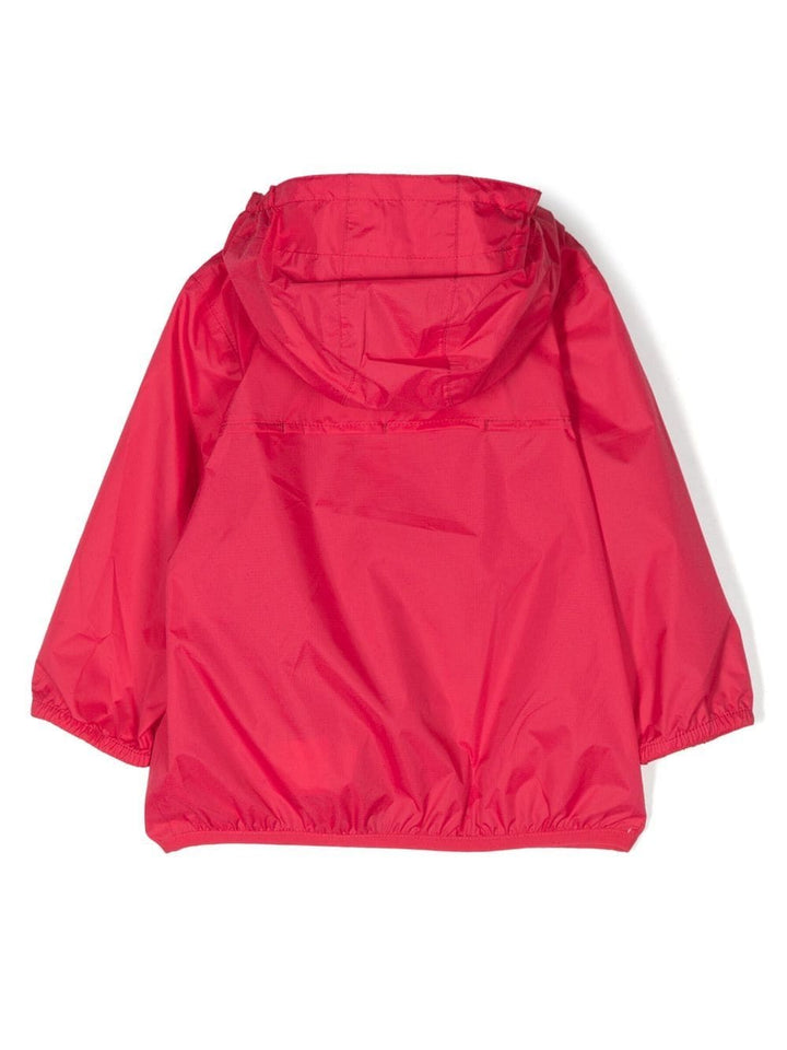 Red baby jacket with logo