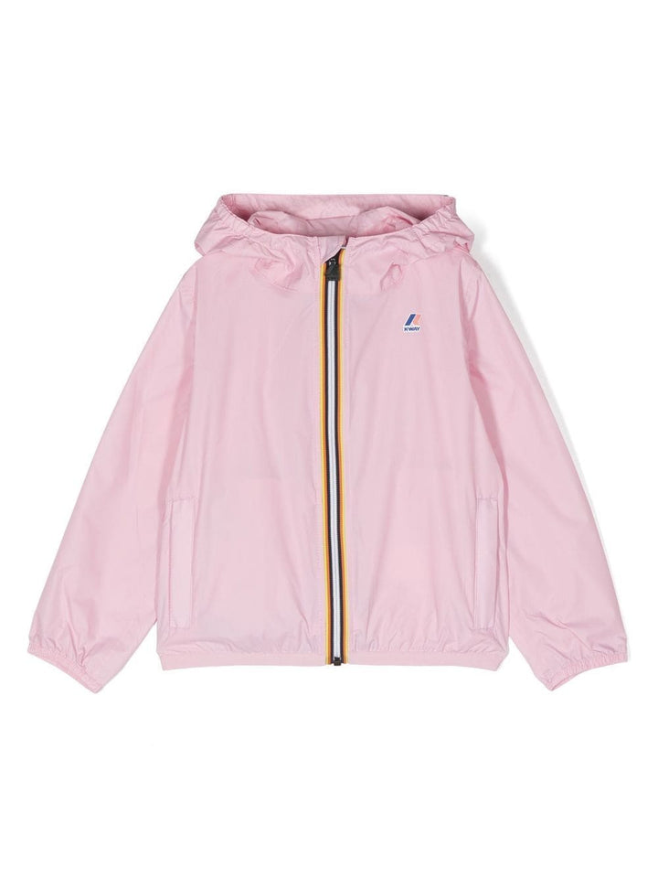 Pink jacket for girls with logo