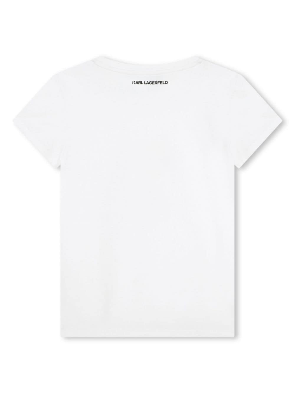 T-shirt bianco per bambina con logo