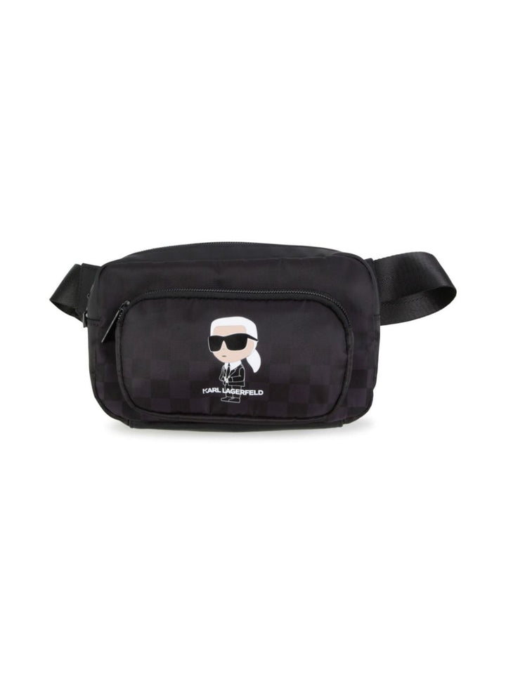 Black baby pouch with logo