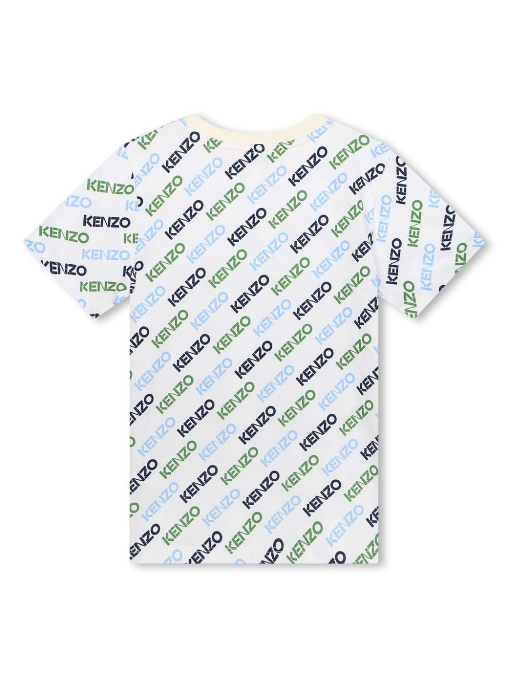 White t-shirt for boys with all-over logo