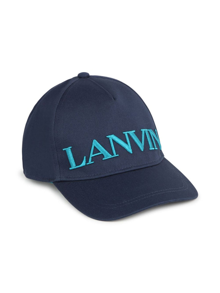 Blue hat for children with logo