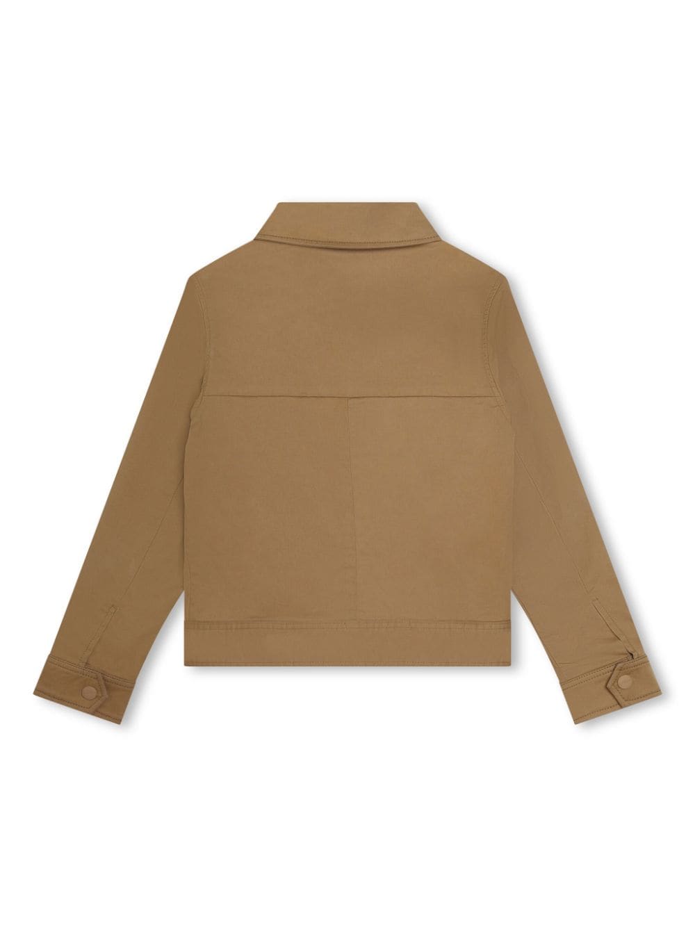 Beige jacket for boys with logo