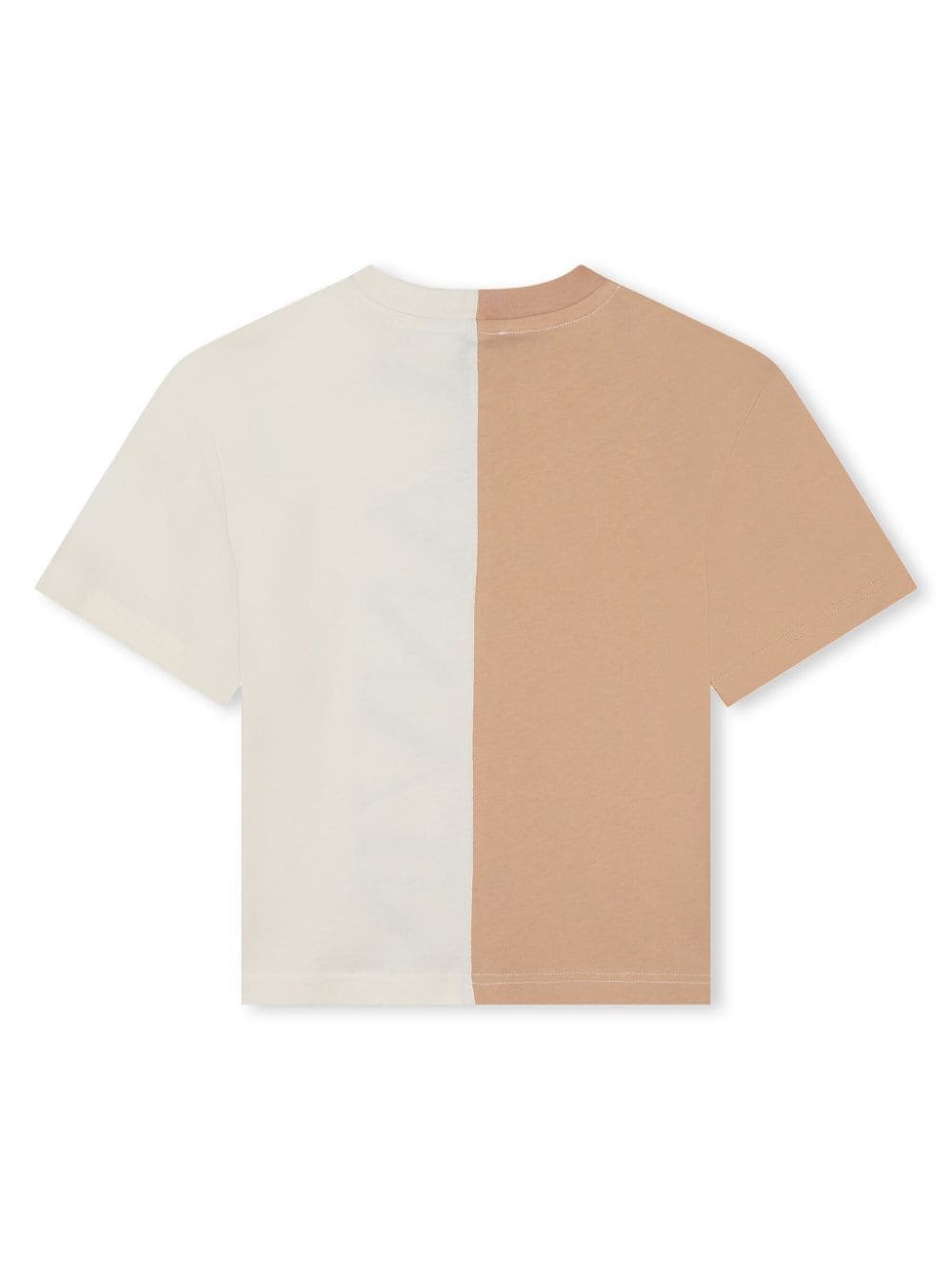 Brown and beige t-shirt for boys with logo