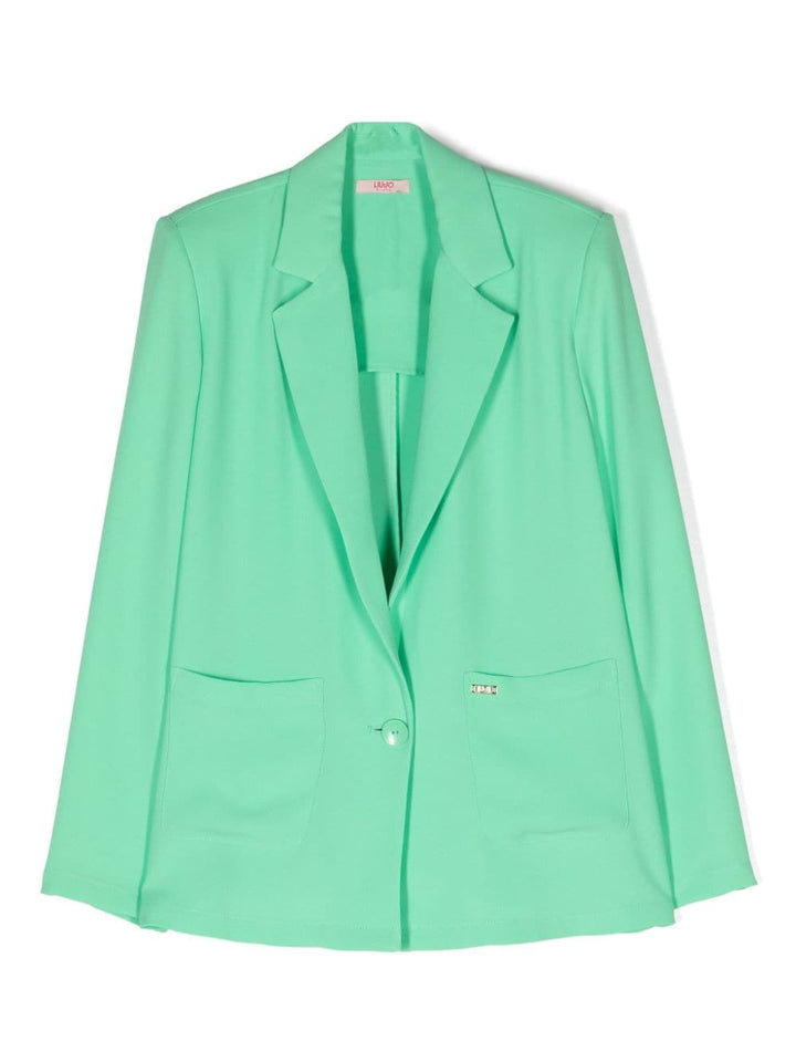 Blazer verde per bambina con logo GA4159T4508 X0537 Liu Jo 