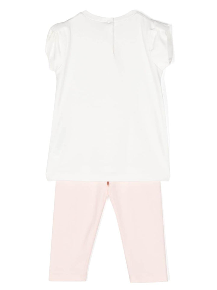 Completo sportivo bianco e rosa per neonata HA4012J5003 C3354 Liu Jo 