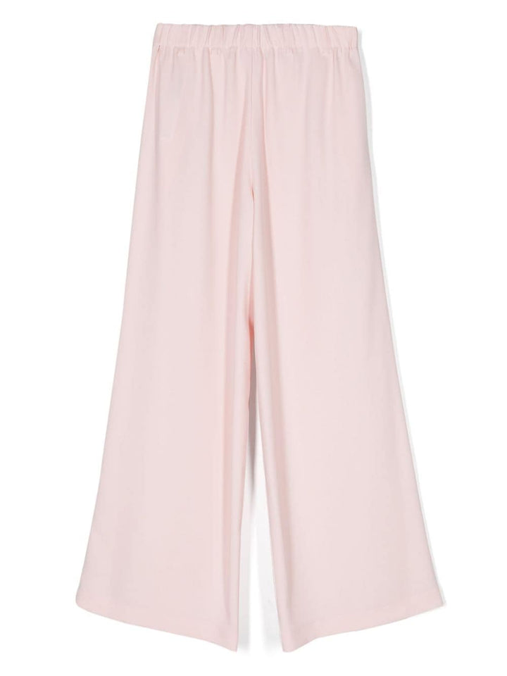 Pink crepe trousers for girls