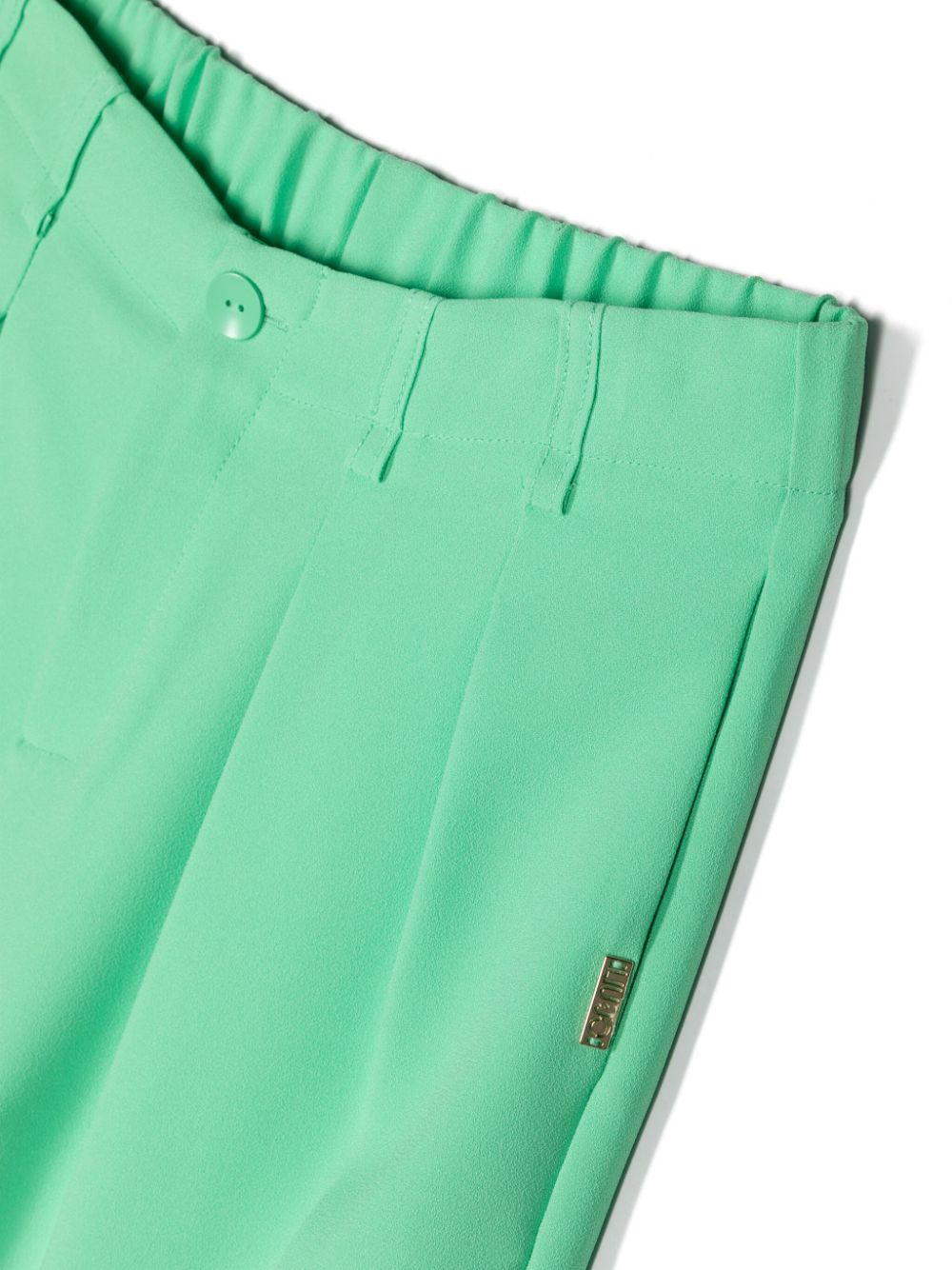 Green crepe trousers for girls