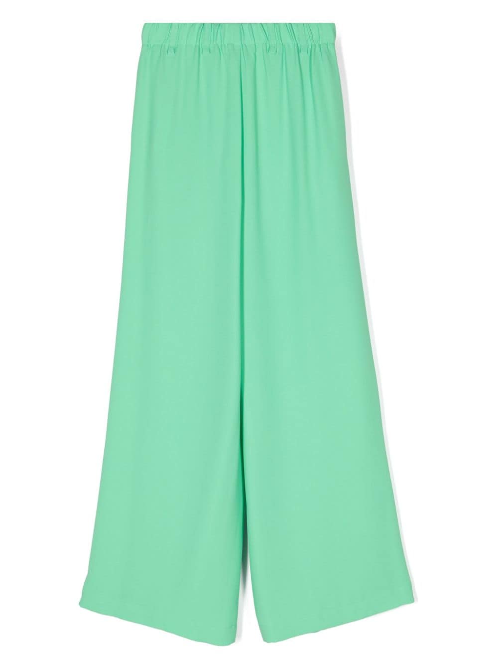Green crepe trousers for girls