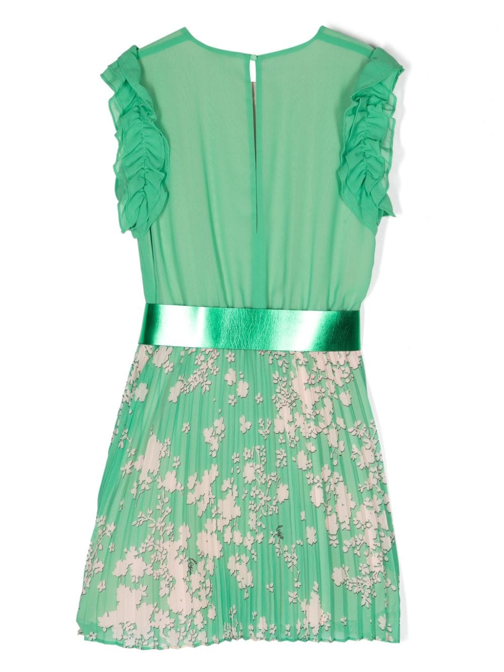 Green and pink dress for girls