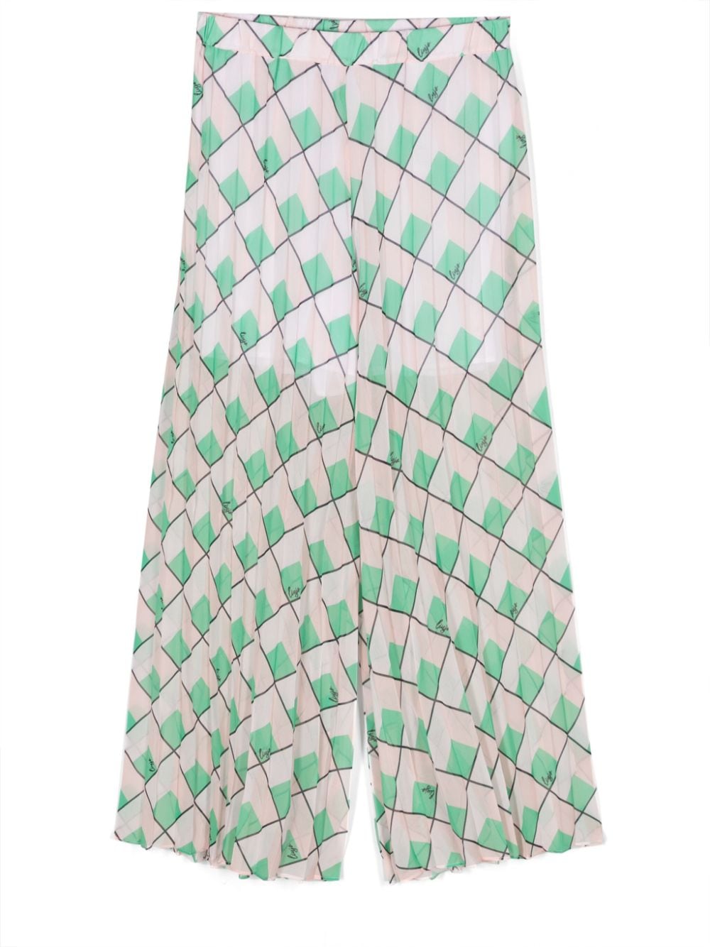 Pink and green trousers for girls