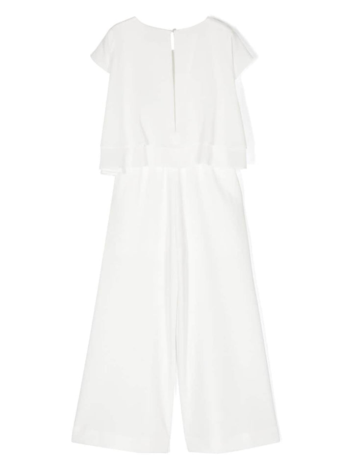 Elegant white outfit for girls with logo