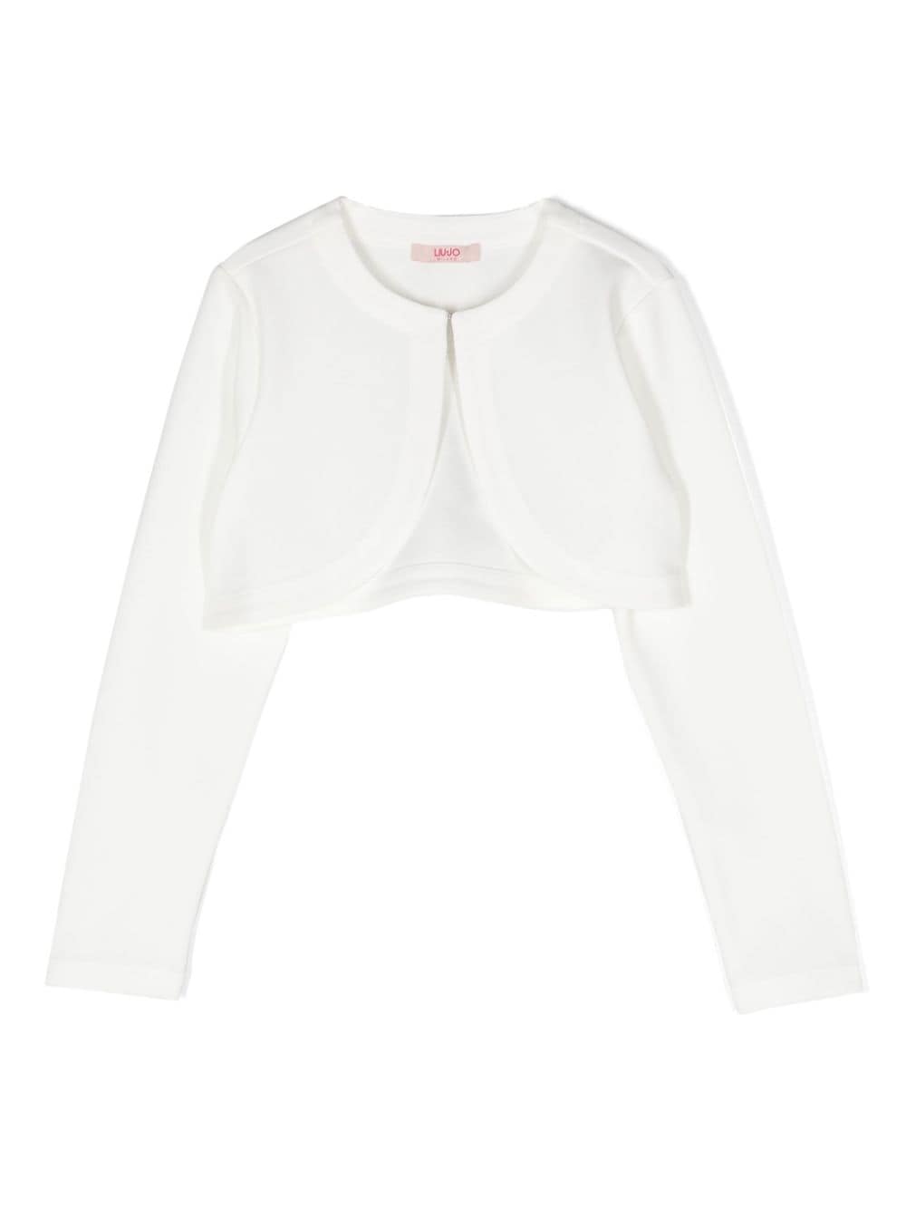 White crepe jacket for girls
