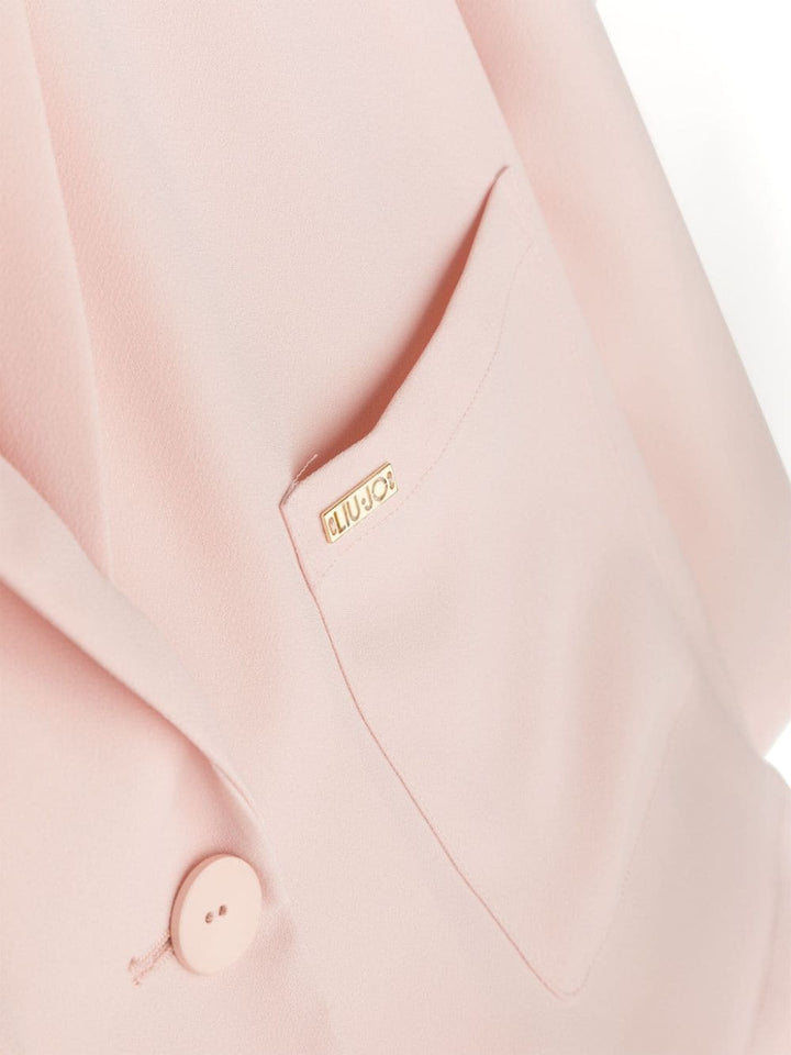 Pink blazer for girls with logo