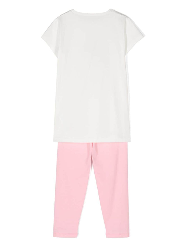 White and pink sports outfit for girls