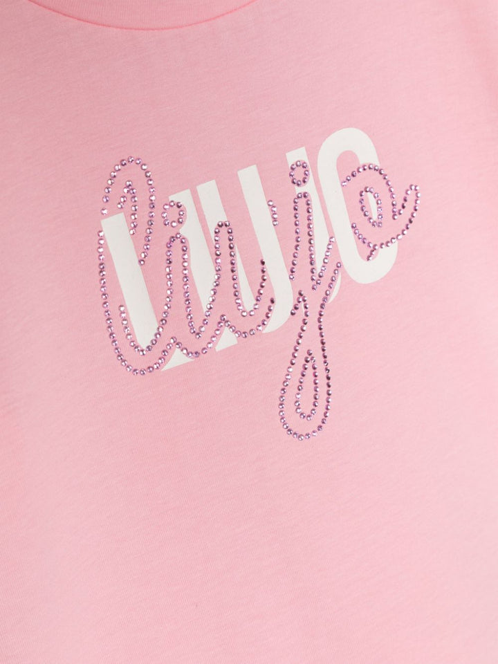Pink t-shirt for girls with logo