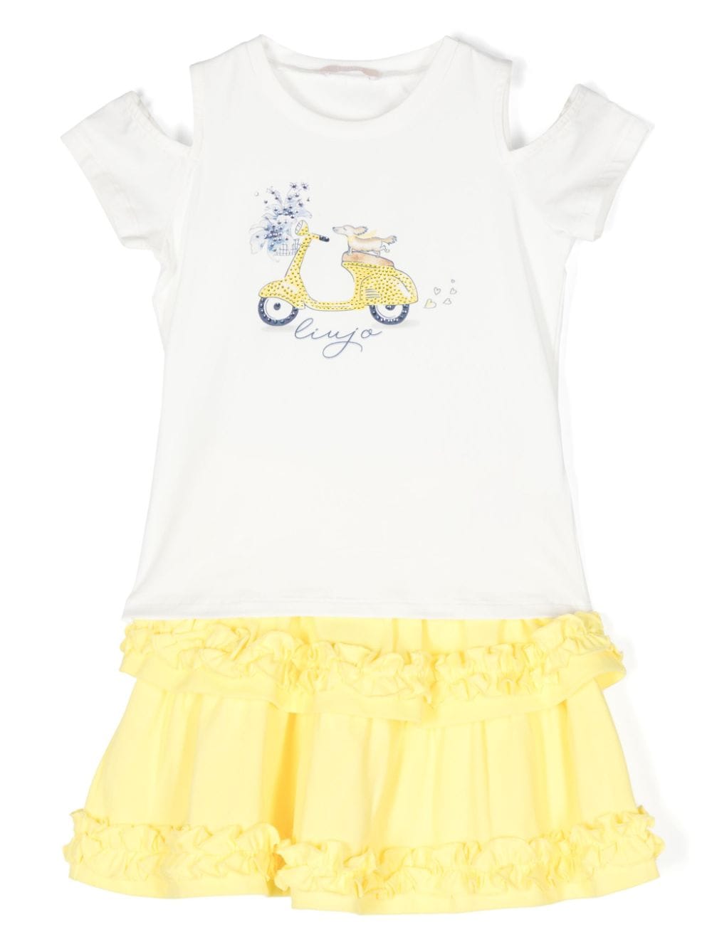 White and yellow sports outfit for girls
