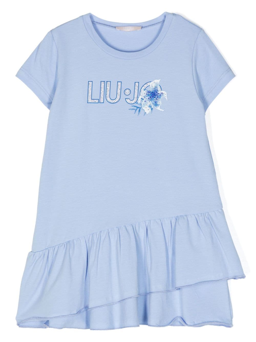 Blue dress for girls with logo