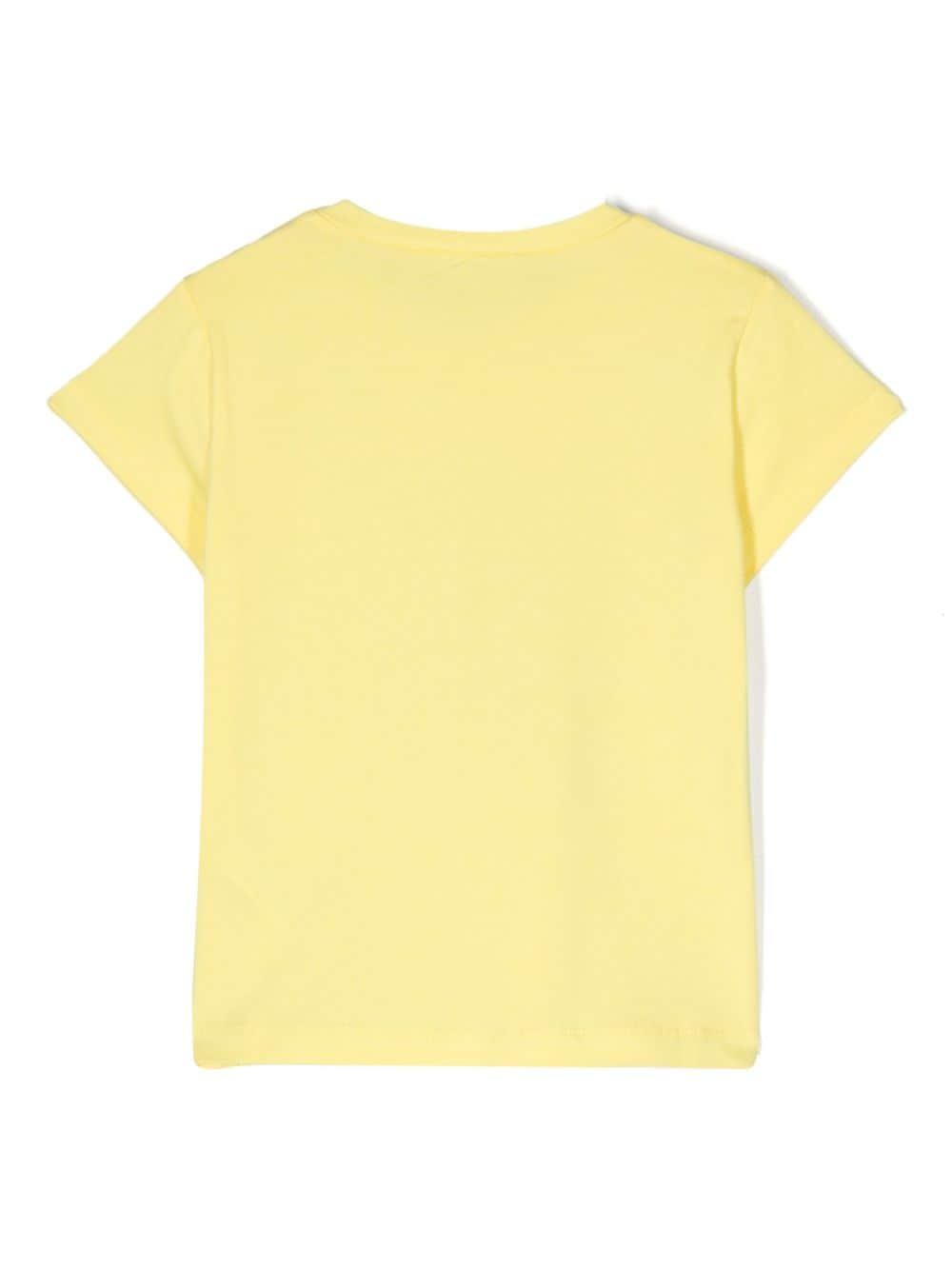 Yellow t-shirt for girls with print