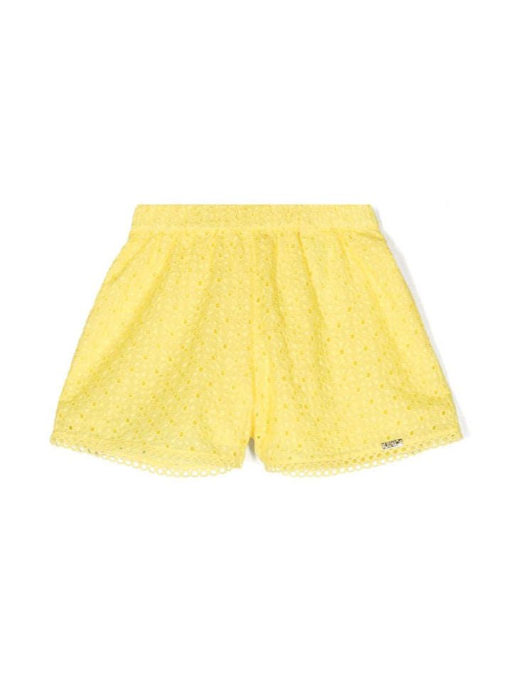 Yellow Bermuda shorts for girls