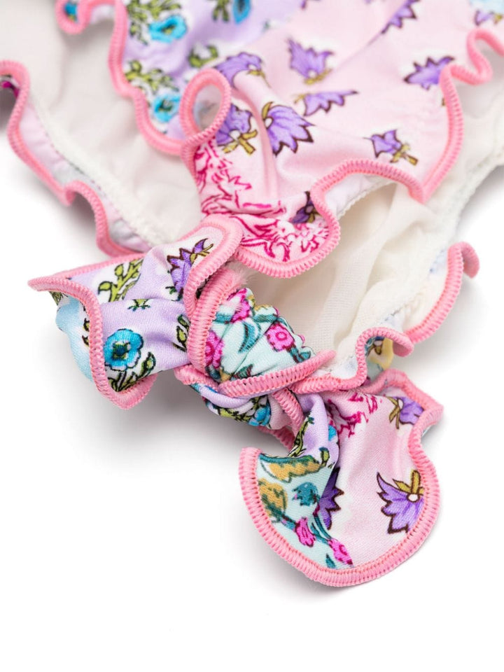 Multicolored bikini for girls with print