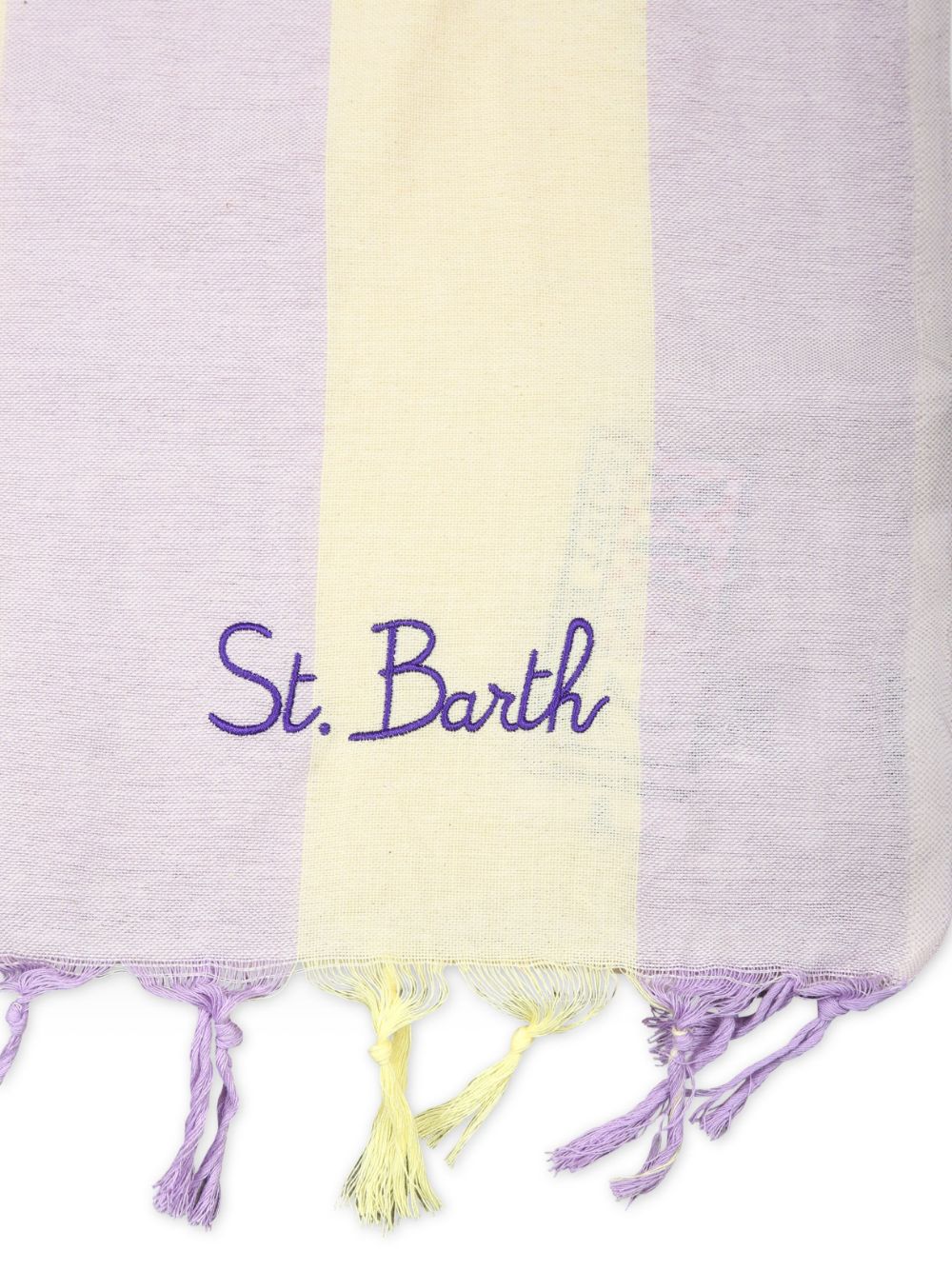 Asciugamano viola e giallo per bambina con logo