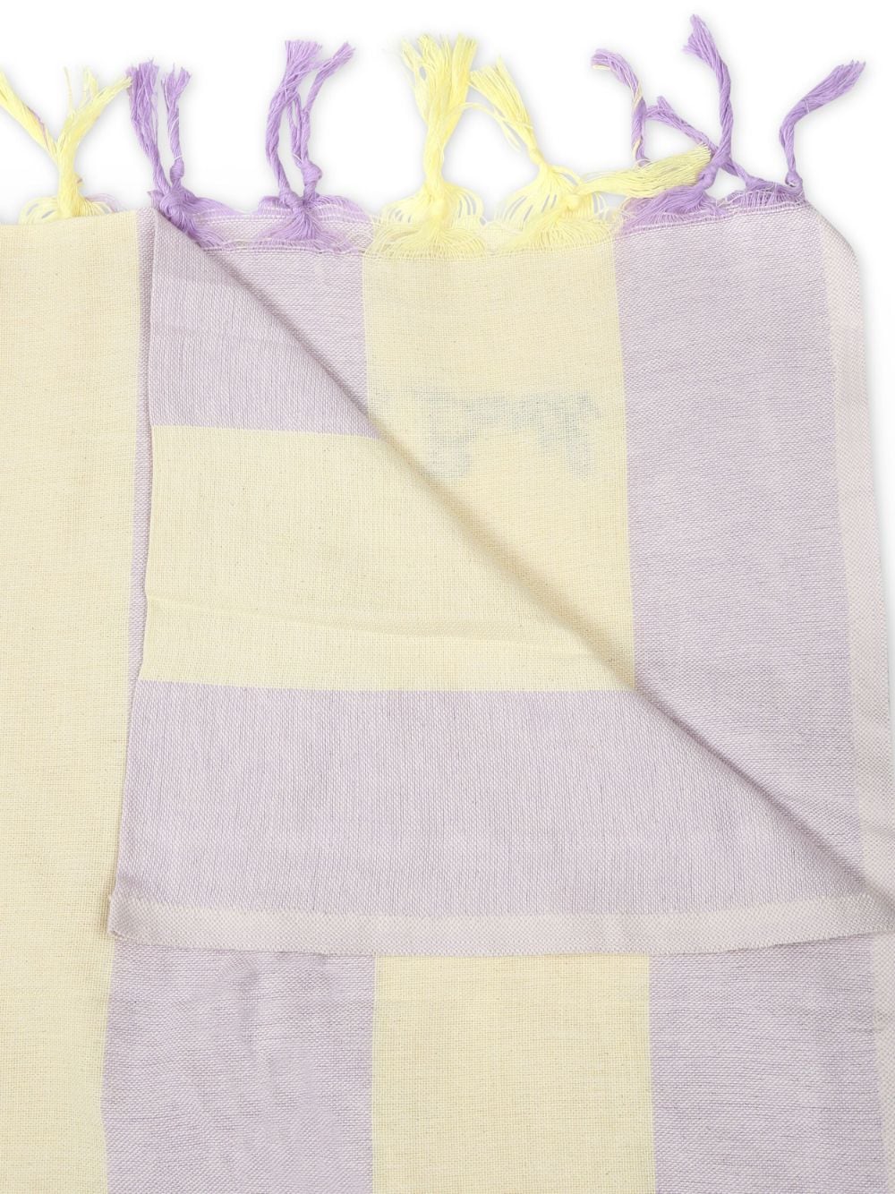 Purple and yellow towel for girls with logo