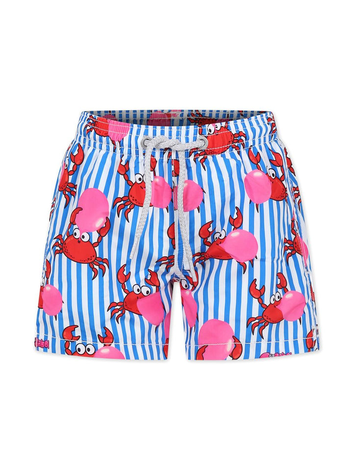 Blue and white swim shorts for boys