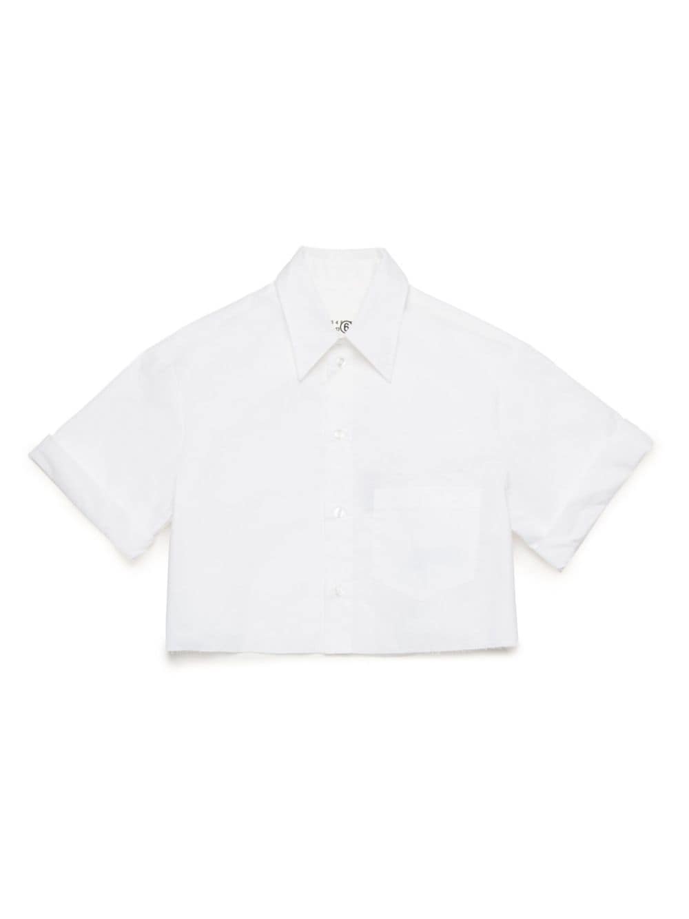 Camicia bianca per bambina con logo