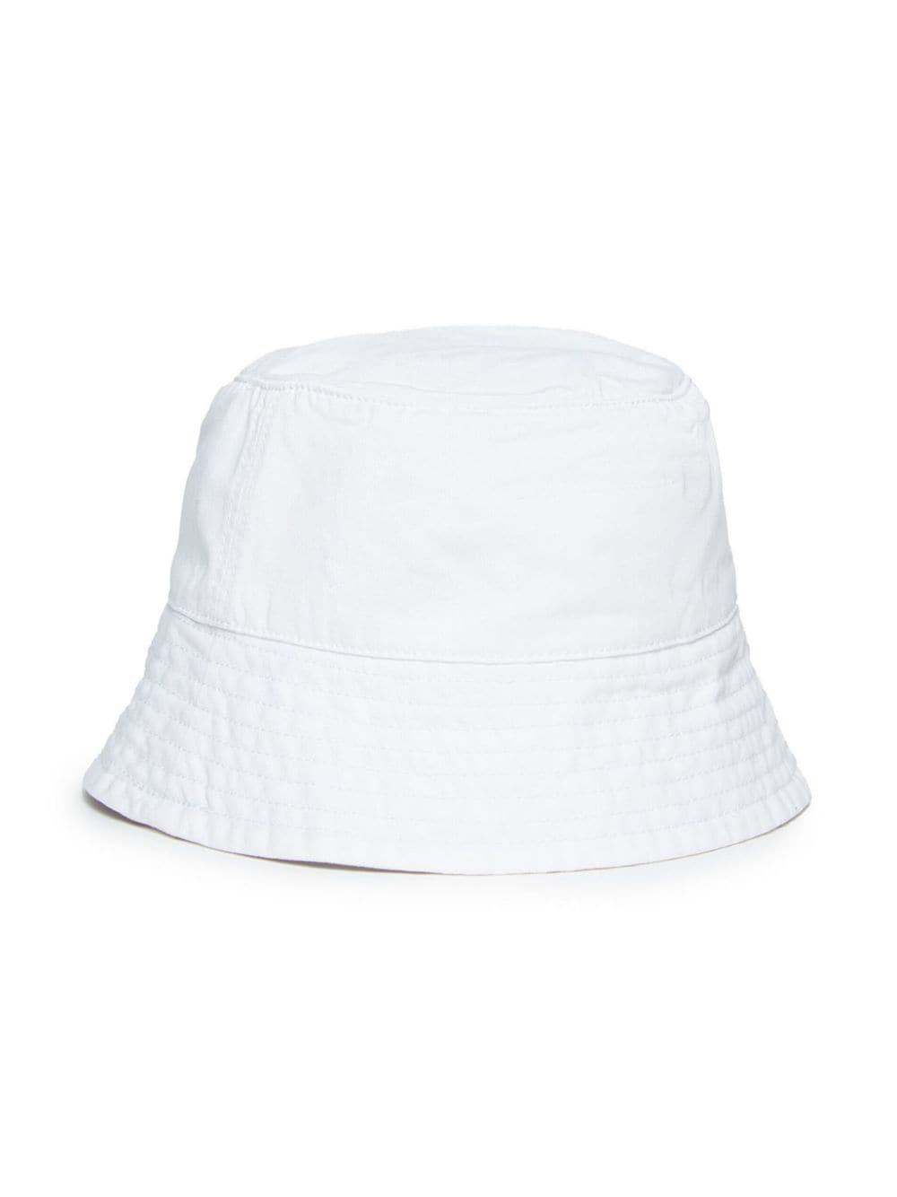 Cappello bianco per bambina con logo