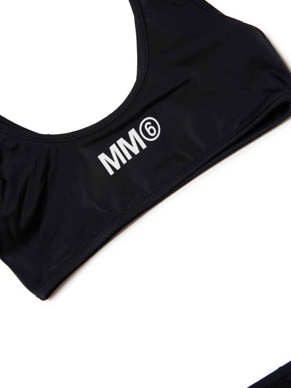 Bikini nera per bammbina con logo