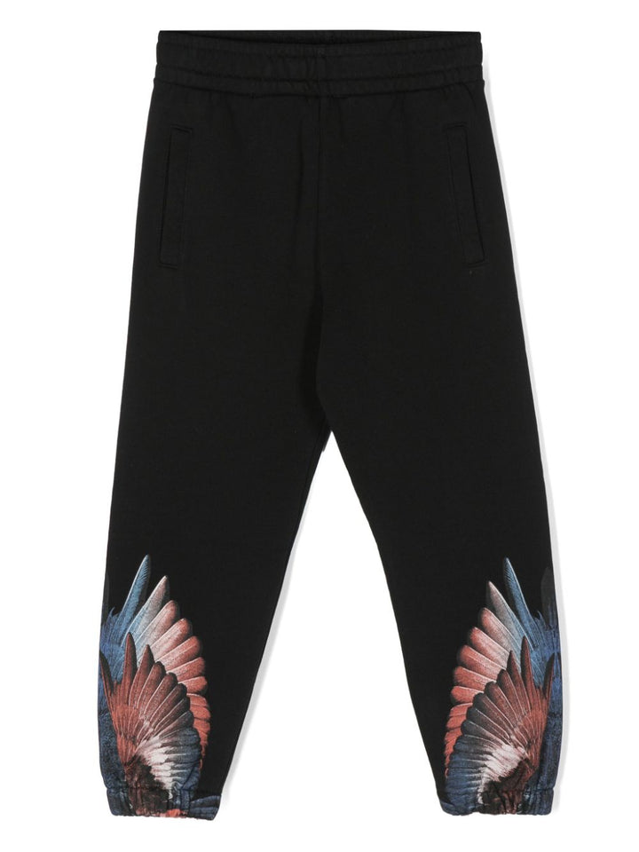 Pantalone nero per bambino CBCH009S24FLE002 1026 Marcelo Burlon Kids 