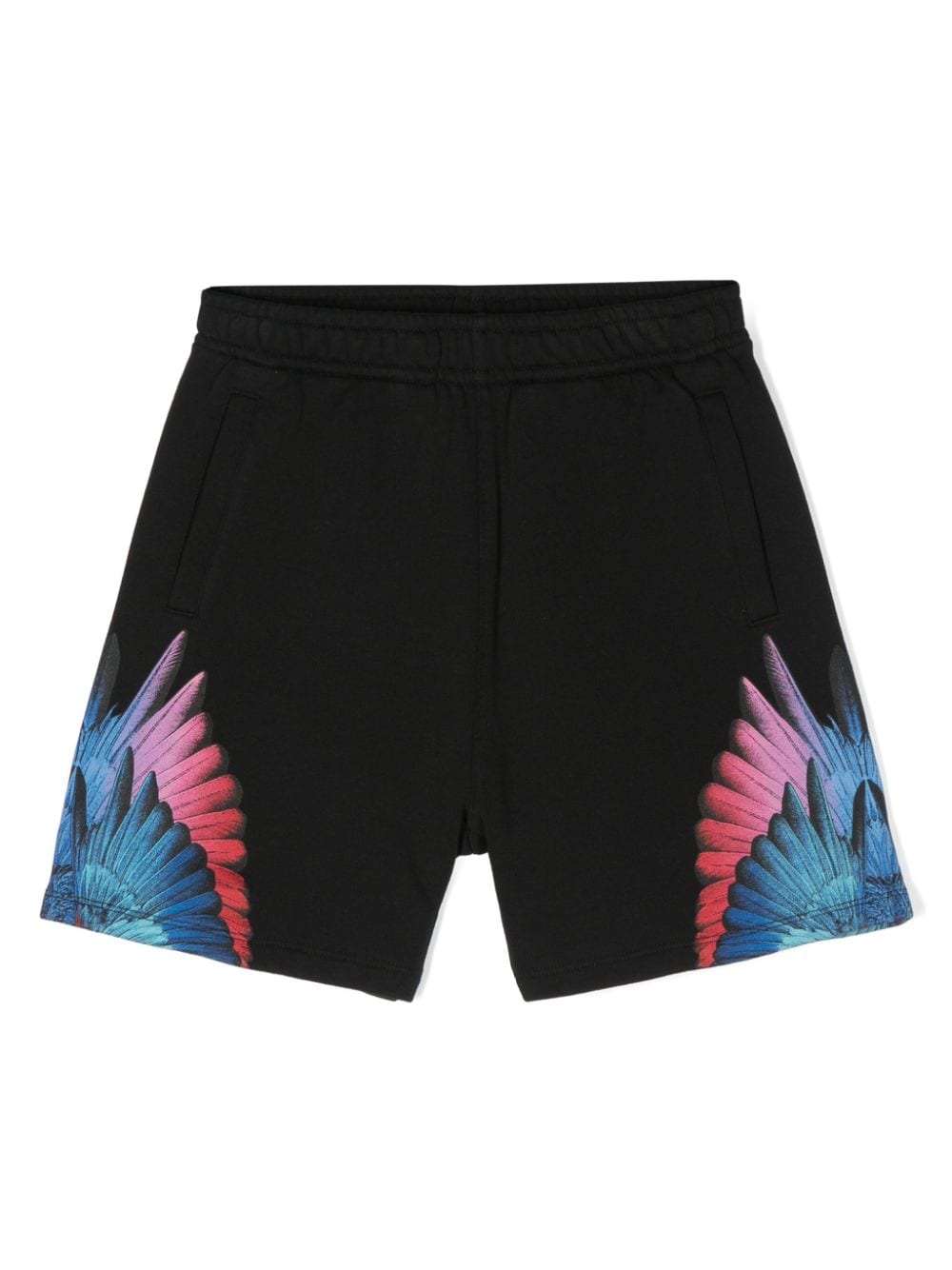 Black Bermuda shorts for boys with print