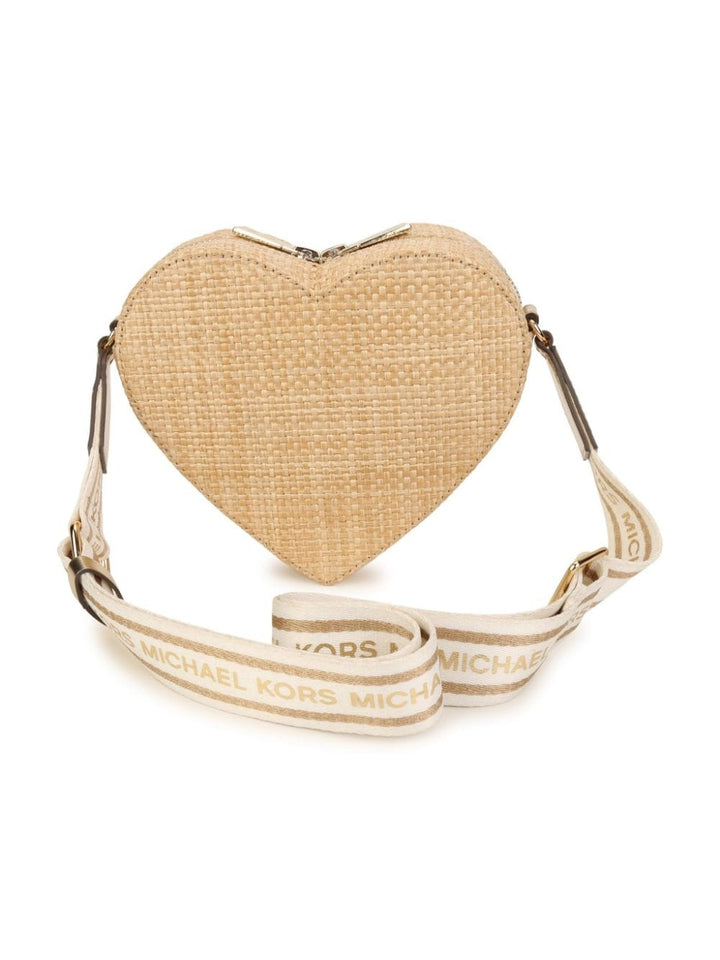 Beige heart-shaped bag for girls