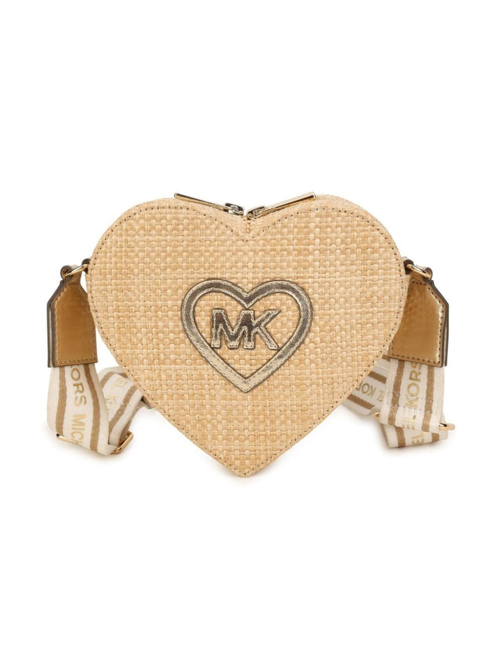 Beige heart-shaped bag for girls