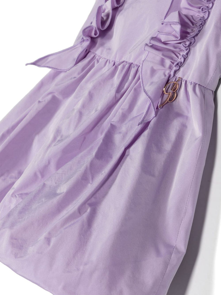 Abito viola per neonata con logo IA4116T8864 X0565 Miss Blumarine 