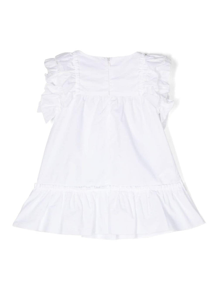Abito bianco per neonata con logo IA4138T8822 10602 Miss Blumarine 