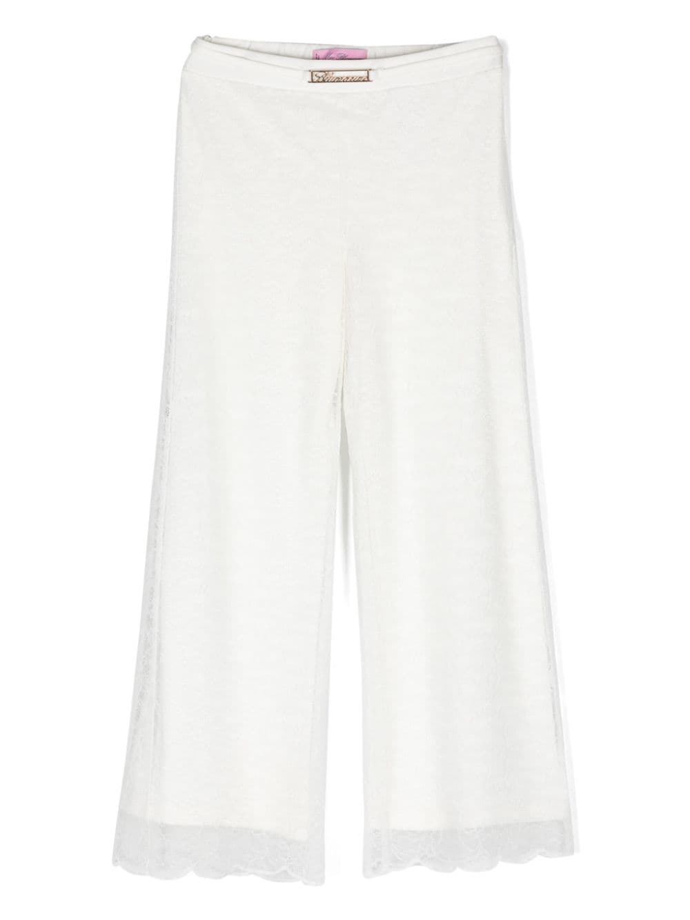 White lace trousers for girls
